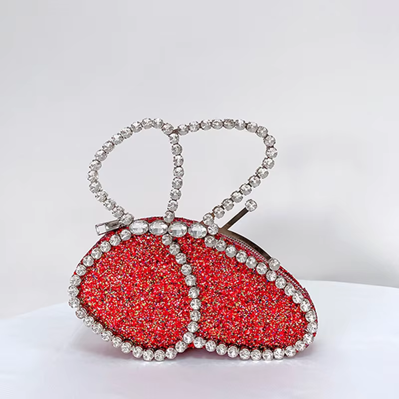 Butterfly Sparkle Crystal Clutch