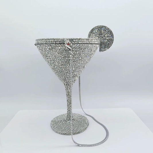 Glam Martini Crystal Clutch