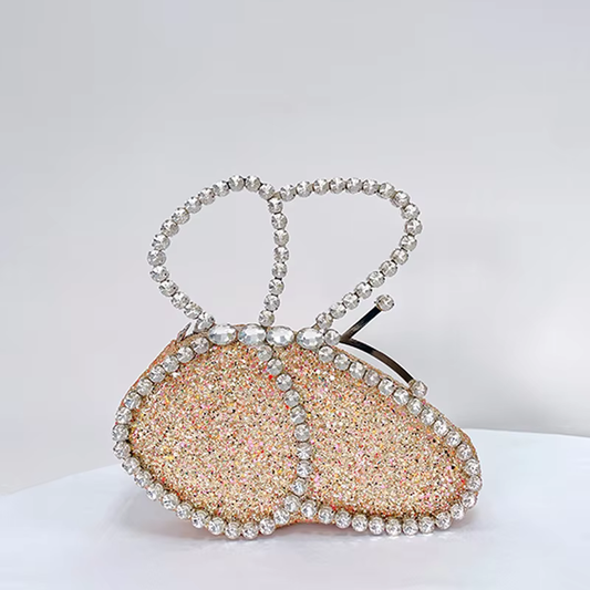 Butterfly Sparkle Crystal Clutch