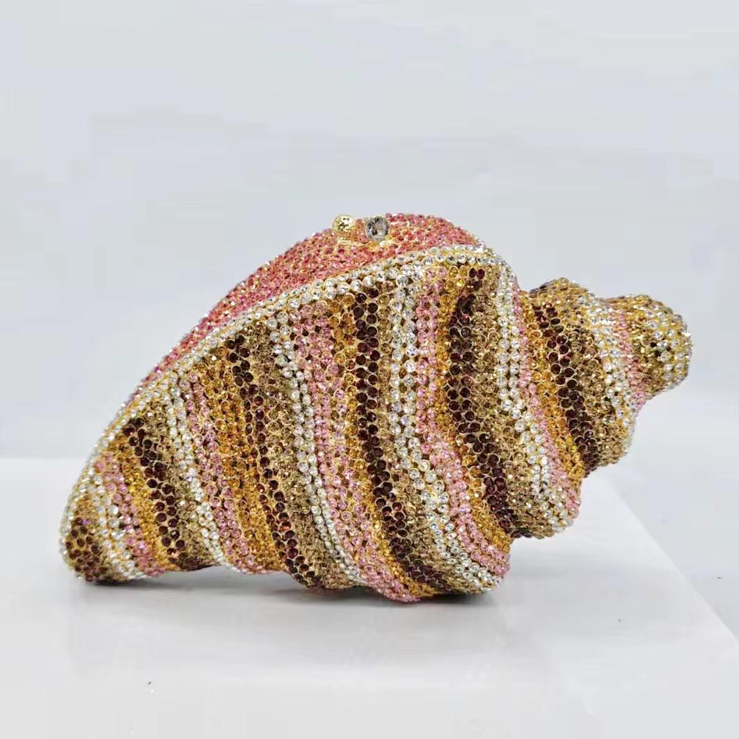 The Luxe Sparkling Seashell Clutch
