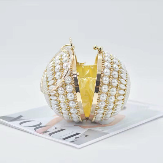 Luxury Pearl Sphere Evening Clutch