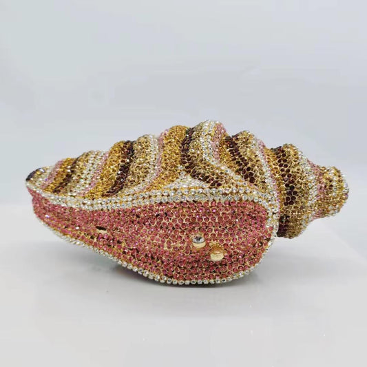 The Luxe Sparkling Seashell Clutch