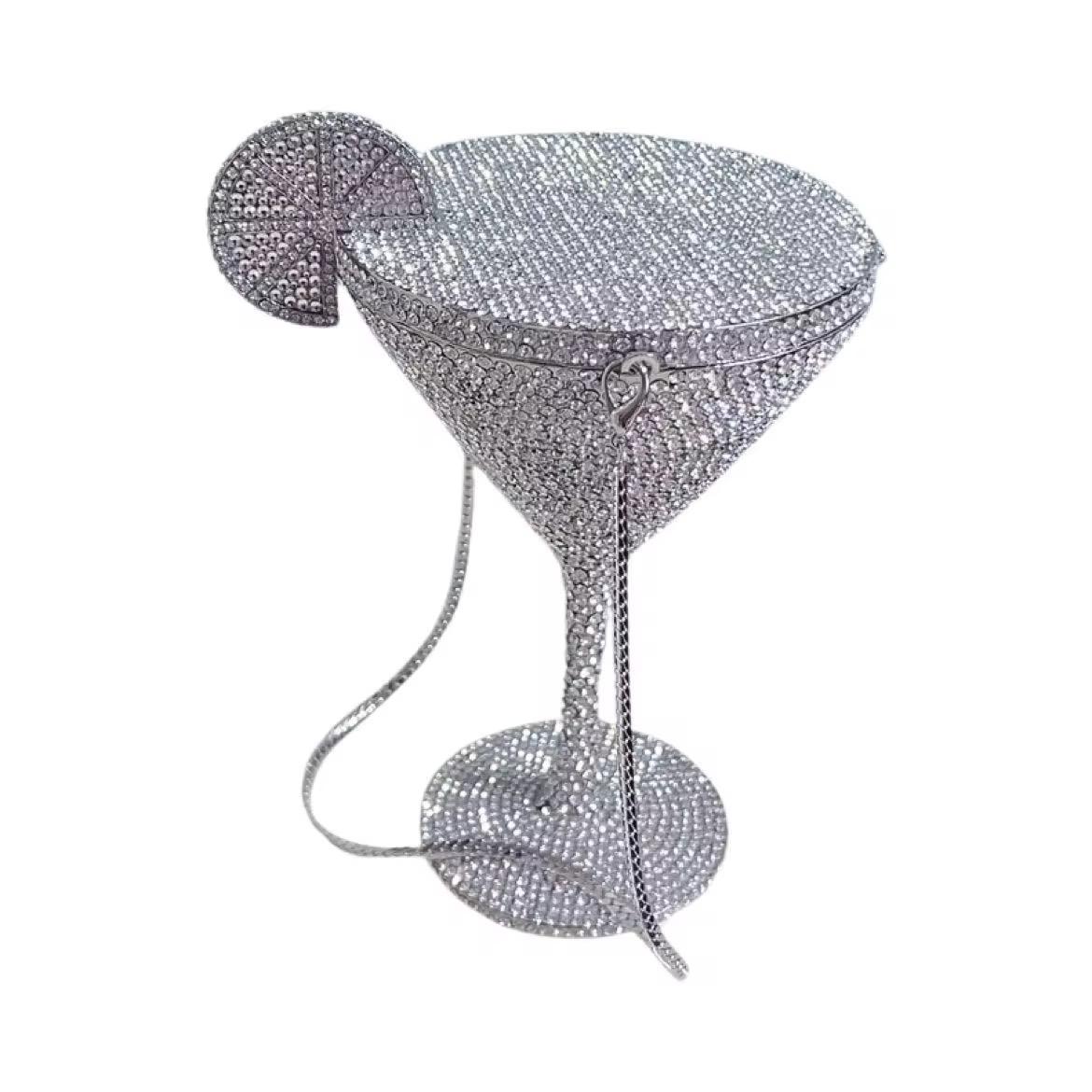 Glam Martini Crystal Clutch